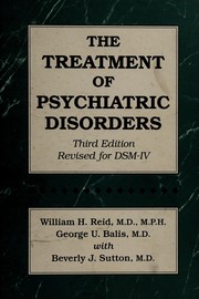 Cover of: Treatment of psychiatric disorders