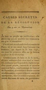 Cover of: Causes secrètes de la révolution du 9 au 10 thermidor