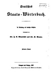 Cover of: Deutsches Staats-Wörterbuch