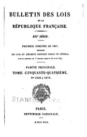 Cover of: Bulletin des lois by France