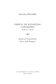 Cover of: Enrico, or, Byzantium conquered: a heroic poem