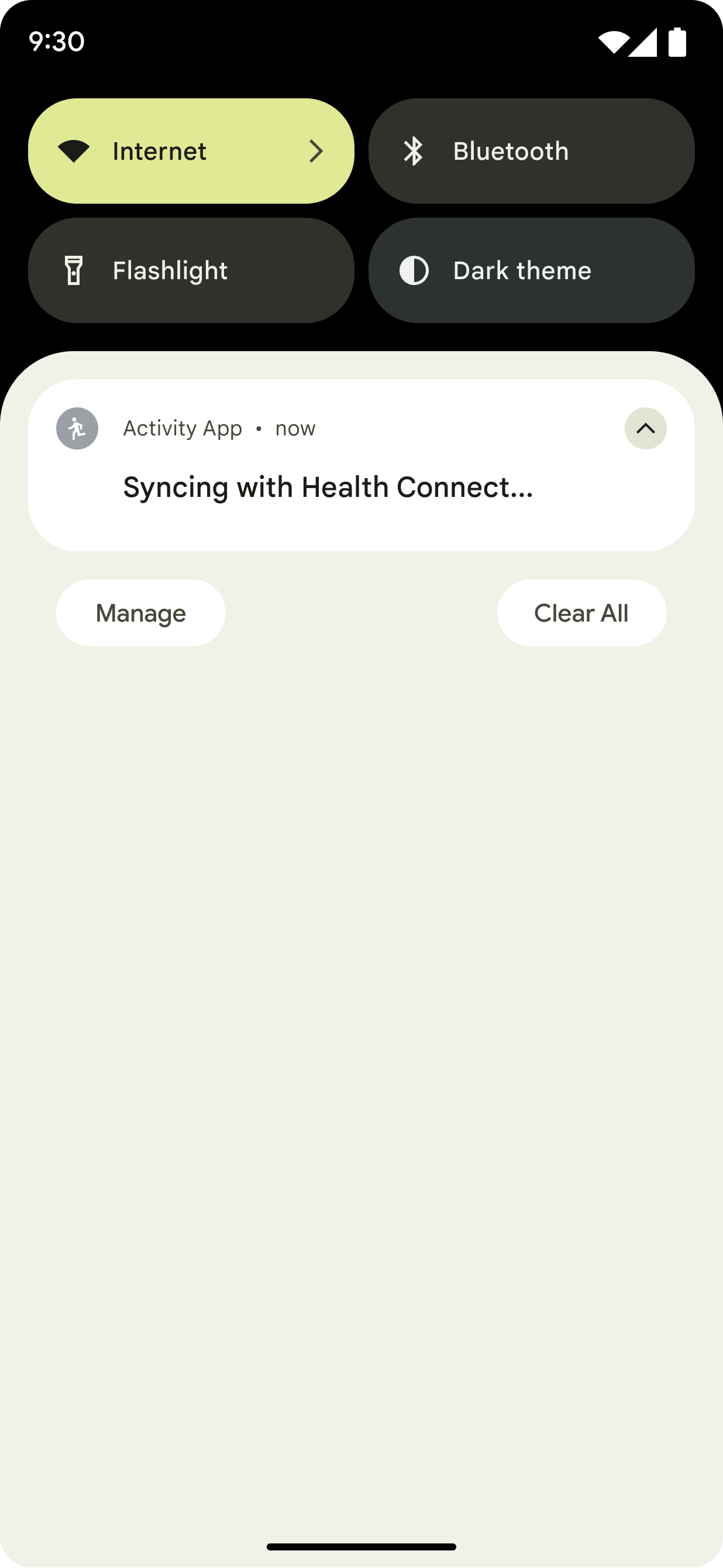 Sync notification