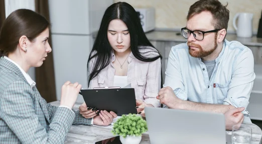 People having a meeting