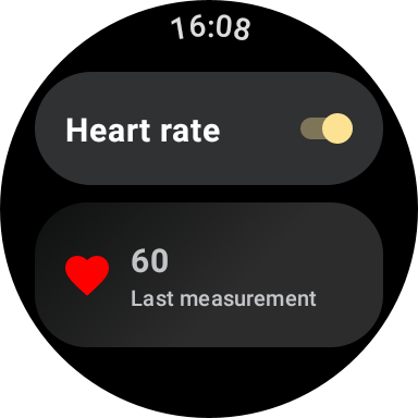 heart rate available screenshot