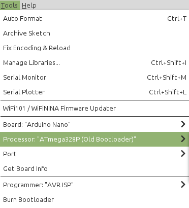 Arduino Nano Processor