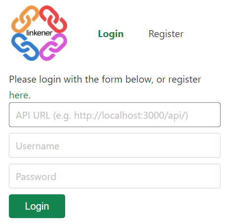 Linkener Web Client Login