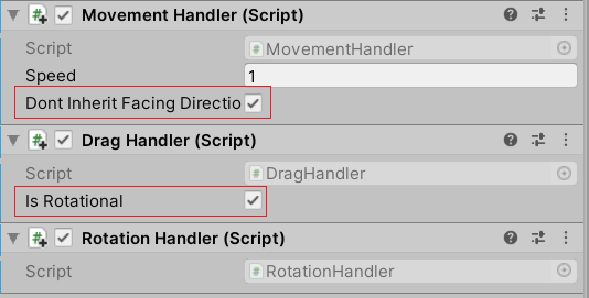 Unity Inspector fragment