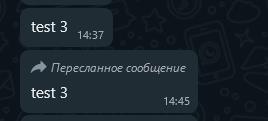 Пример пересланного сообщения