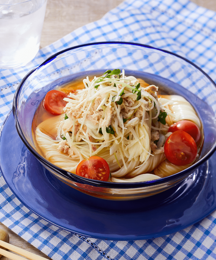 サッと作ろう ツナサラダのっけそうめん