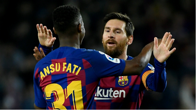 Messi ve Fati, Barcelona'ya galibiyeti getirdi