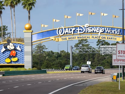 La entrada a Walt Disney World, en Kissimmee (Florida).