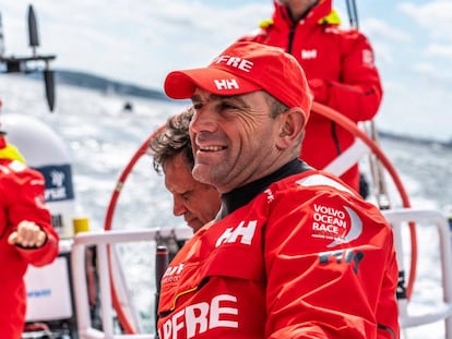 Xabi Fernández, durante una regata.