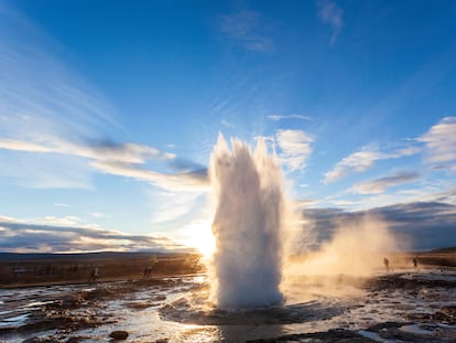 El impresionante géiser del Golden Circle.