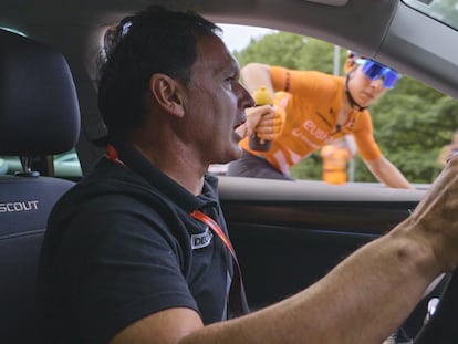 Jesús Ezkurdia, durante la Vuelta 2022.