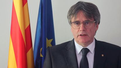 Carles Puigdemont, en el vídeo publicado este sábado.