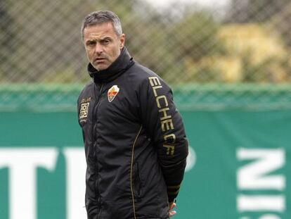 Fran Escrib&aacute;, en un entrenamiento.