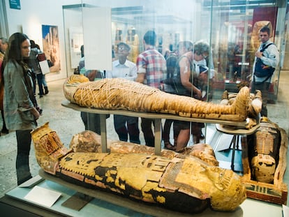 La sala de Egipto del British Museum de Londres.