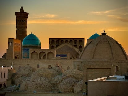 Puesta de sol en Bujará,  Uzbekistán.