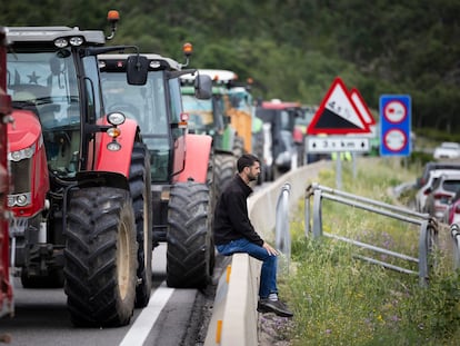 Protesta de agricultores en La Junquera.