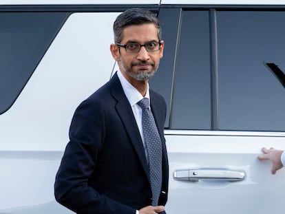 El consejero delegado de Alphabet, Sundar Pichai, en octubre de 2023 en Washington.