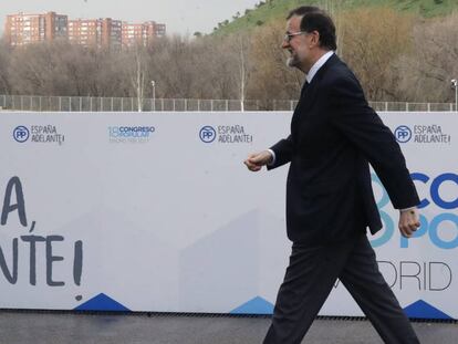 Mariano Rajoy, presidente del Gobierno y del PP, en el congreso del partido.