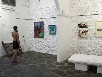 Algunas de las obras de la exposici&oacute;n &quot;A Joseph Beuys&quot; en la Galer&iacute;a Cadaqu&eacute;s.