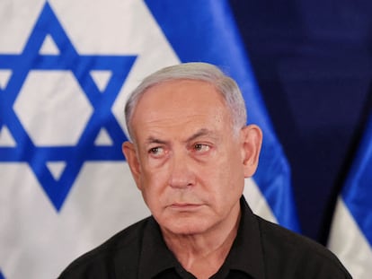 El primer ministro de Israel, Benjamín Netanyahu, durante una conferencia de prensa en Tel Aviv,m el 28 de octubre.