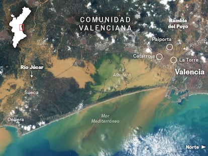 La brutal inundación explicada con mapas satelitales