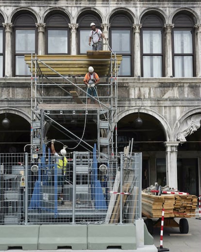 Restauraci&oacute;n de la plaza San Marco por parte del grupo de seguros Generali.