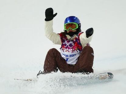 Queralt Castellet, en la final de snowboard.