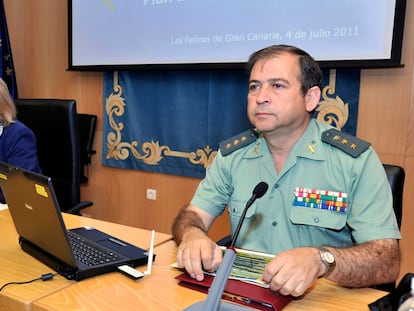 Francisco Espinosa Navas, cuando ocupaba el cargo de coronel jefe de la Comandancia de la Guardia Civil de Las Palmas, en 2011.