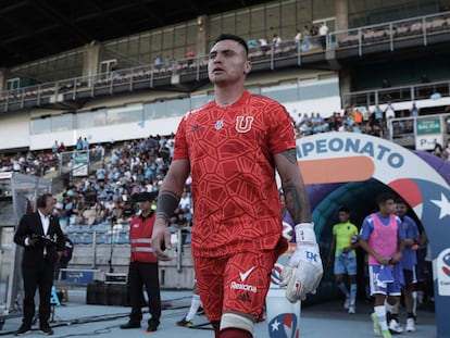 El arquero del equipo de fútbol de la Universidad de Chile, Cristóbal Campos.