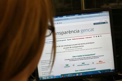 Una imagen del Portal de la Transparencia impulsado por la Generalitat.