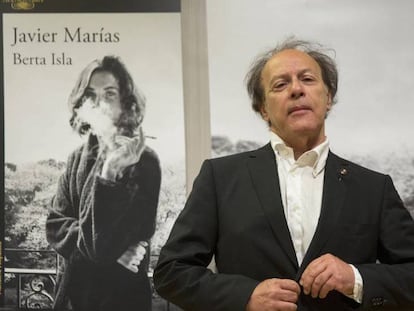 El escritor Javier Mar&iacute;as, en la presentaci&oacute;n de &#039;Berta Isla&#039; en Madrid. 