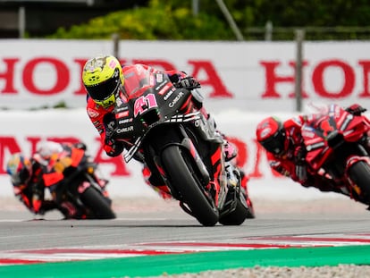 El piloto catalán, Aleix Espargaró, este sábado durante la clasificación del Gran Premio de Catalunya.