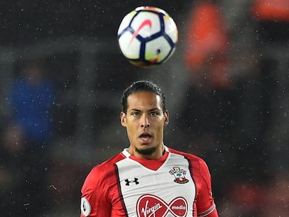 Virgil van Dijk durante un partido del Southampton.