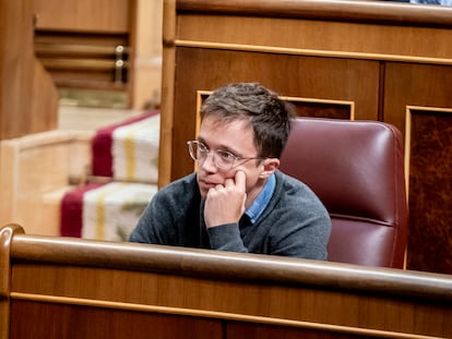 Errejón, el 26 de septiembre en un pleno del Congreso.