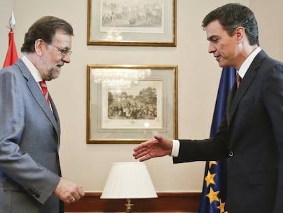 Mariano Rajoy y Pedro S&aacute;nchez este mi&eacute;rcoles en Congreso.