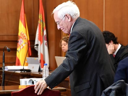 El expresidente de Caja Segovia Atilano Soto, En la Audiencia Provincial de Segovia, en febrero pasado. 