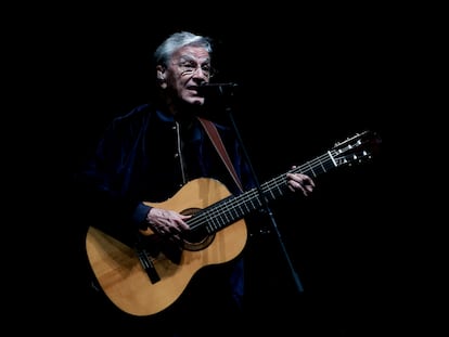 Caetano Veloso, durante su concierto en Madrid este miércoles.