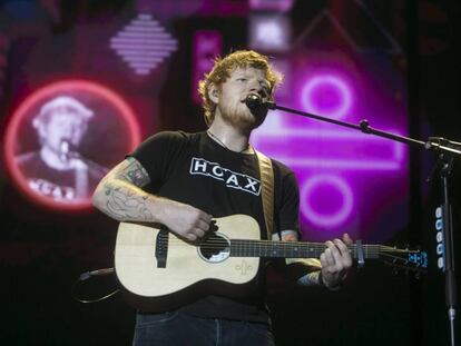 Ed Sheeran durant el seu concert a Barcelona.