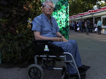 Jorge M. Reverte en la feria del libro de 2017. 