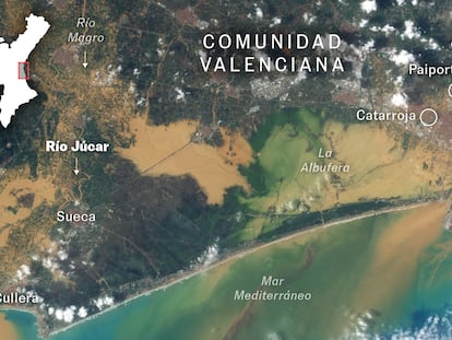 ¿Cómo se desbordaron ramblas y ríos en Valencia? Los mapas satelitales muestran los pueblos anegados