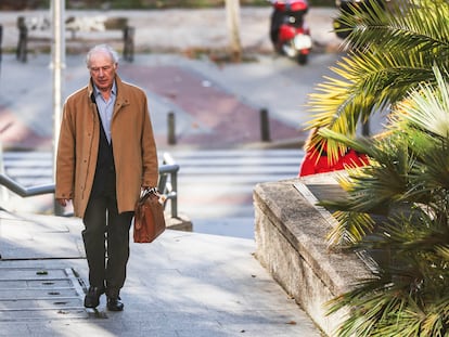 Rodrigo Rato, llegando a la Audiencia Provincial de Madrid.