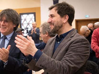 Carles Puigdemont y Toni Comín, el pasado marzo.