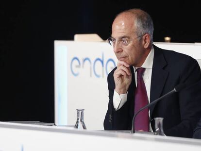 Franceso Starace, el pasado lunes en la junta de Endesa.