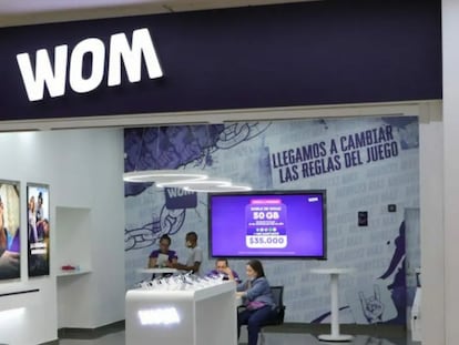 Una tienda de Wom.