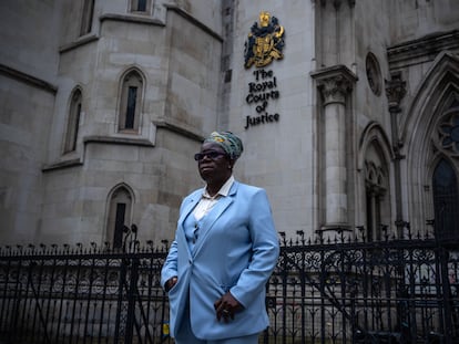 Rosamund Adoo-Kissi-Debrah, madre de Ella Kissi-Debrah, en los Reales Tribunales de Justicia de Londres, el 15 de julio.