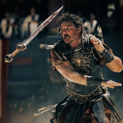 Paul Mescal (izquierda) y Pedro Pascal, en una escena del tráiler de 'Gladiator 2'.