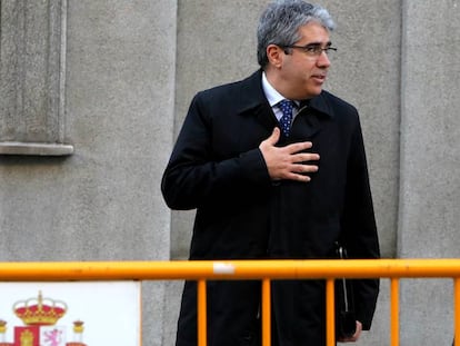 El diputado Francesc Homs a su llegada al Tribunal Supremo en Madrid.